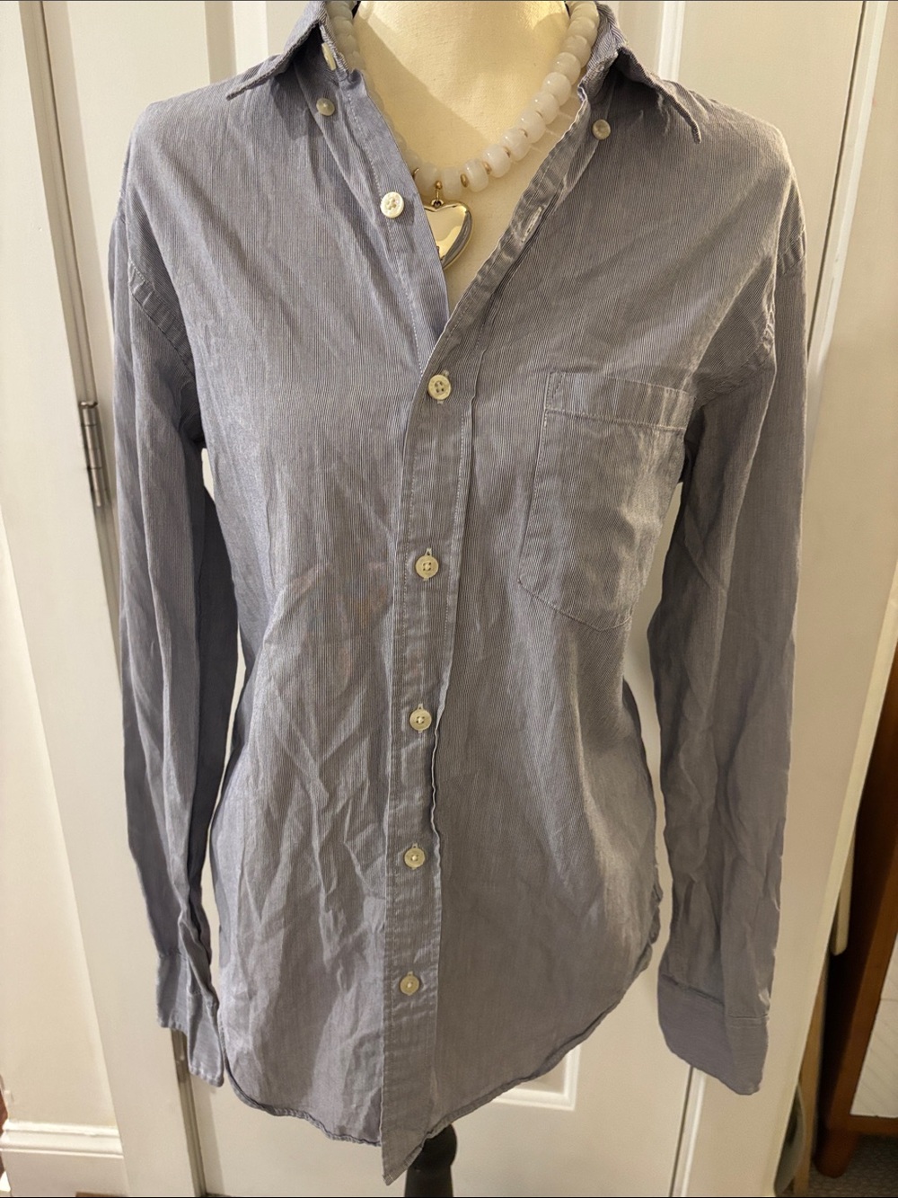 J. Crew woman’s Gray Button-Down Casual Shirt